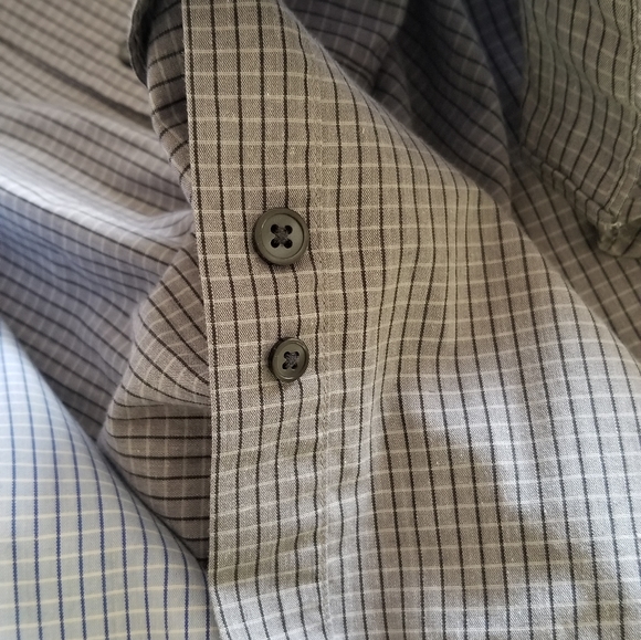 Crocodile Small check Cotton Blend Shirts in Mid Grey Color - Picture 8 of 9